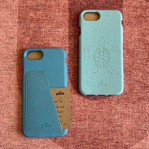 Two Pela eco compostable iPhone 6/6s/7/8/SE case